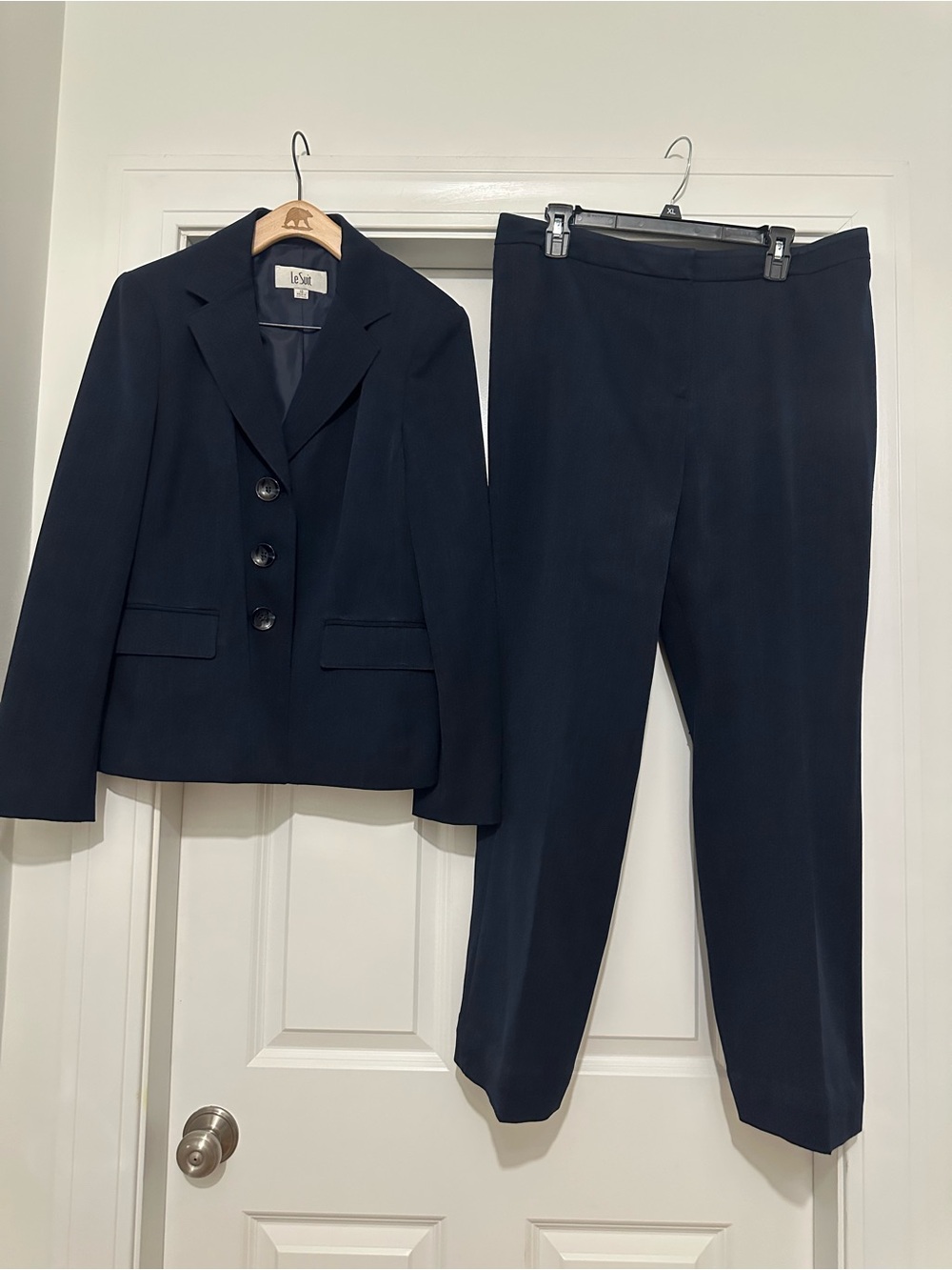 Le Suit Navy Women's Tailored Suit